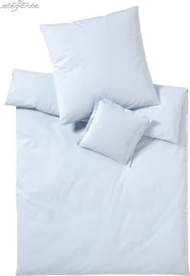 Produktbild von elegante Perkal-Bettwäsche-Garnitur Classico Farbe hellblau Größe 240x220+2x40x80