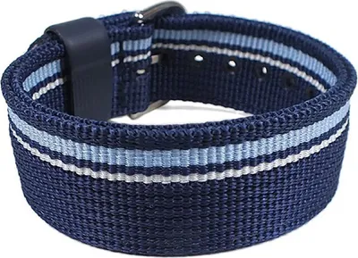 Produktbild von Casio Uhrenarmband Durchzugsband Textil Blau 20mm für BG-1006KF