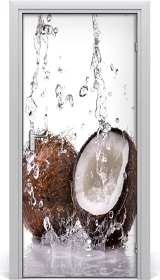 Produktbild von Tulup Türaufkleber 95x205 cm Dekorative Aufkleber Selbstklebend Wasserdichte Tapete Abnehmbar Schlafzimmer Wohnzimmer Wohnkultur - Kokosnuss