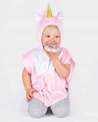 Immagine prodotto di Den Goda Fen costume unicorno mantello rosa 86-110 Costume unicorno