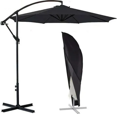 Produktbild von Schirmhülle Bananenschirm Ø280cm, Wasserdicht Oxford, Winterfest, Schutz Hülle mit Reißverschluss & Kordelzug
