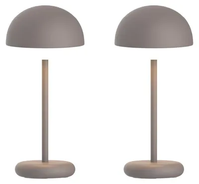 Produktbild von Luxus - Tischleuchte Rhodos - Taupe - H10 x Ø10