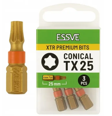 Image de ESSVE XTR Embouts de vissage de haute qualité pour les professionnels Embouts Torx TX25 25 mm