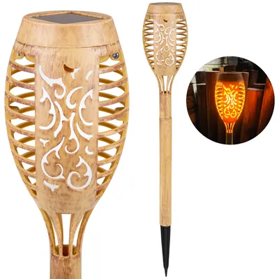 Produktbild von MasterLED LED Solar Gartenfackel 50 cm Flammen Effekt Warmweiß 3000K Außen IP44 Braun