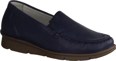 Produktbild von Waldläufer K-Inga 693501-194 Damenslipper, Leder, Dunkelblau, bequem - Damenschuhe Bequeme Ballerina / Slipper, Blau, leder (hoxy)