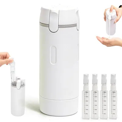 Immagine prodotto di Set di flaconi ricaricabili 4-in-1 per il bagno (bianco)