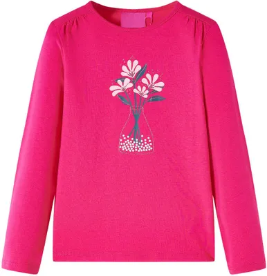 Produktbild von Kinder-Langarmshirt Knallrosa 104