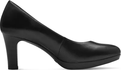 Produktbild von Tamaris Damen Pumps Leder Plateau Blockabsatz weiches TOUCHit Fußbett 1-22410-41, Größe:42 EU, Farbe:Schwarz