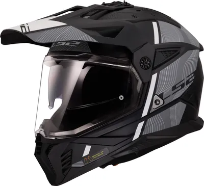 Obrázek produktu pro Motocyklová Přilba LS2 MX702 Pioneer II Off-Road Matná Černá Bílá XL