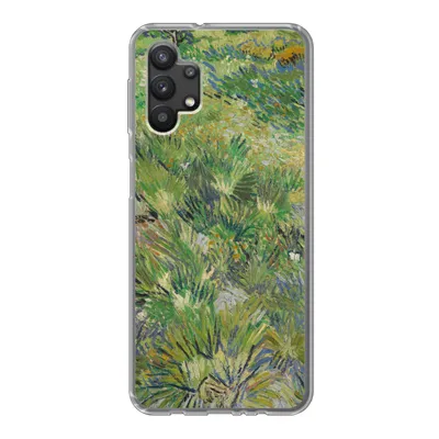 Produktbild von MuchoWow® Handyhülle Schutzhülle Hülle für Samsung Galaxy A32 5G Grasige Wiese mit Blumen und Schmetterlingen - Vincent van Gogh Silikon Softcase Handy Hülle - Softcase