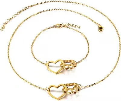Produktbild von Pfote Set - Goldfarben: Eleganter Schmuck für Sie KP15187