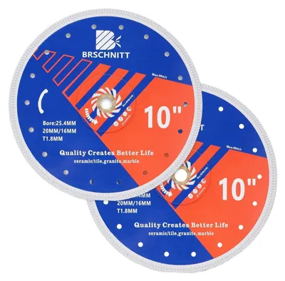 Productafbeelding van Diamantzaagblad 250 mm, 2 stuks, voor tegels, keramiek en graniet