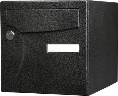 Produktbild von RENZ Standard 2-türiger Außenbriefkasten, Stahl schwarz glänzend