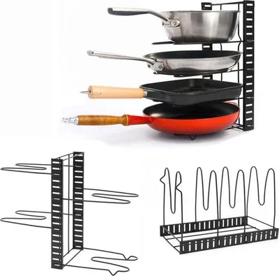 Produktbild von Stahlregal 38x21x25cm 4 Etagen Küchenorganizer