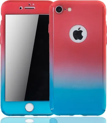 Produktbild von Handyhülle Schutzhülle für Apple iPhone 6 / 6s Plus Full Case Cover Displayschutz 360 Blau