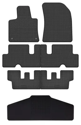 Productafbeelding van Rubberen automatten + tunnelmat voor Citroen C4 Picasso II 7-zits 2013-2021 (MPV) – 5-delig, zwart, op maat – Wielganizator SolidTread
