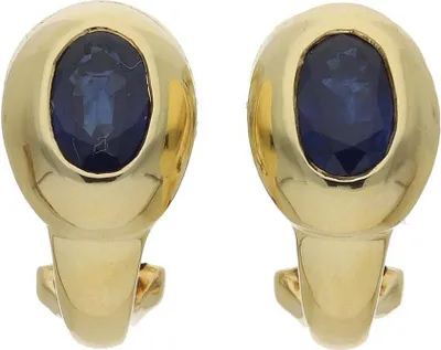 Produktbild von JuwelmaLux Klappcreolen 585 Gold mit Saphir JL30-06-3405