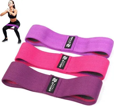 Productafbeelding van Famanu weerstandsband set - Voor oefeningen voor bil, heupen en benen - Fitness, yoga, Pilates, CrossFit
