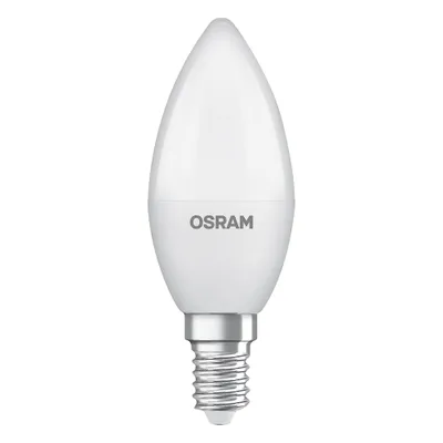 A white LED light bulb with a silver screw base, against a white background.