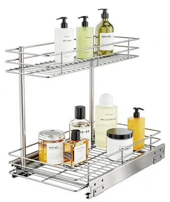 Produktbild von Ausziehbarer Schrankorganizer mit 2-lagigem Drahtkorb 27 x 44 x 37 cm