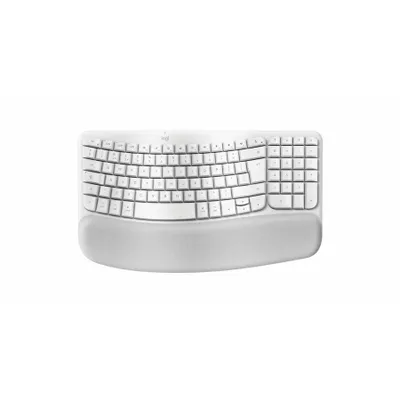 Produktbild von Logitech Wave Keys for Mac, Volle Größe (100%), Kabellos, Bluetooth, Membran Key Switch, QWERTY, Weiß