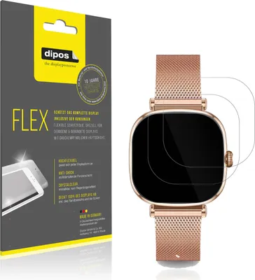 Image de 2x Film de protection d'écran pour KSIX Iria Smartwatch 1.7 Zoll, recouvre 100% de l'écran, dipos Flex