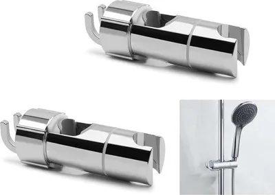 Produktbild von Famanu Handbrausehalter mit 2 Haken - Verstellbar, 360° drehbar