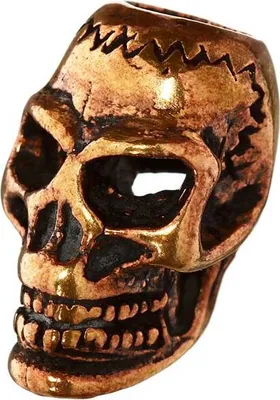 Produktbild von Bartperle Skull Totenkopf Bronze Lockenperle 6410