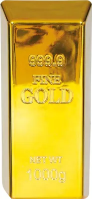Produktbild von Fiestas Guirca - Goldbarren-Kostümzubehör, PVC FG135 (Einheitsgröße) (Gold)