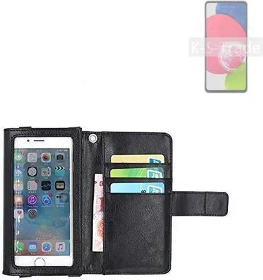 Produktbild von K-S-Trade Handy Hülle Schutz Hülle Kompatibel mit Samsung Galaxy A52s 5G Case mit Displayschutz / Schutzfolie Flip Cover Wallet case Etui Hülle