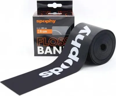 Zdjęcie produktu dla Taśma Spophy Flossband Black, czarna, 5 cm x 2 m