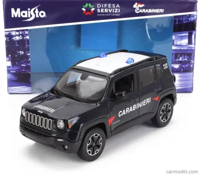 Imagen del producto de Maisto, modelo del Jeep Renegade de los Carabinieri, año 2017, escala 1:24, color azul