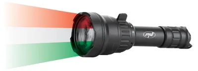 LED-Taschenlampe, 3 Farben, 500 m Reichweite, 540 lm, inkl. Akku & Ladegerät