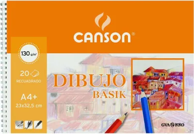 Productafbeelding van Tekenschetsboek Canson Basik, microgeperforeerd, 130 g/m²