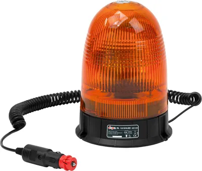 Image de Gyrophare à LED jaune 12V avec pied magnétique