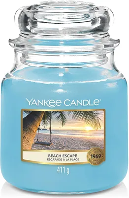 Produktbild von Yankee Candle Beach Escape, andere, Blau, Gras, Jasmin, Maiglöckchen, Moschus, Holz, 75 h, 1 Stück(e)