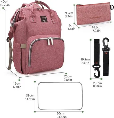 Produktbild von Famanu Wickeltasche Rucksack Große Kapazität - Wickelrucksack