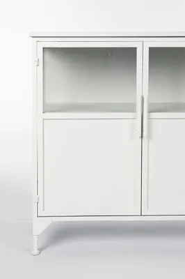 Image de Nesthaus Armoire vitrine Floris Blanc 120 x 35 x 80 cm