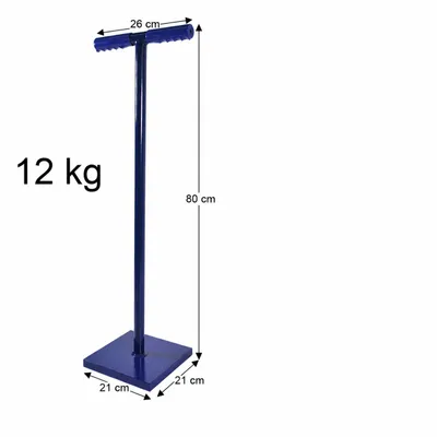 Produktbild von Betonstampfer 12kg Handstampfer Erdstampfer Bodenverdichter 21x21cm - T-Griff Stampfer, KI-generiertes Bild