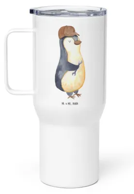 Produktbild von Mr. & Mrs. Panda Kaffee-to-go-Becher Wenn Papa es nicht reparieren kann, sind wir am Arsch - Weiß - Geschenk, thermosbecher, Thermobecher, Edelstahl-Thermobecher, Pinguin