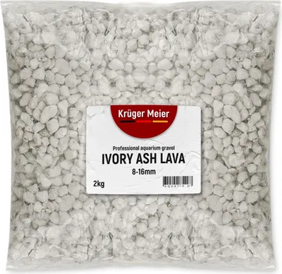 Zdjęcie produktu dla Kruger Meier Ivory Ash Lava 8-16 mm - Żwirek do akwarium 2kg