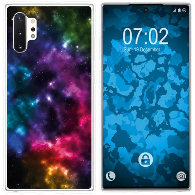 Produktbild von PhoneNatic Case kompatibel mit Samsung Galaxy Note 10+ Silikon-Hülle Space Nebula M8