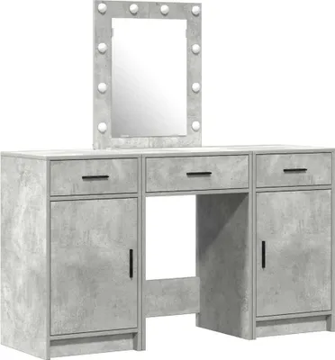 Obrázok produktu pre vidaXL Toaletný stolík so zásuvkami sivý 50 x 41 x 135 cm Materiál na báze dreva