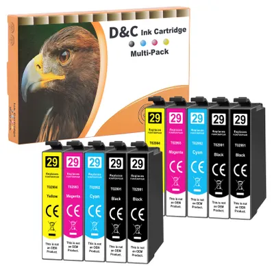 Produktbild von DC 10x 29XL Druckerpatronen Kompatibel für Epson 29 XL Patronen mit Epson Expression Home XP-455 XP-342 XP-352 XP-452 XP-335 XP-345 XP-245 XP-235