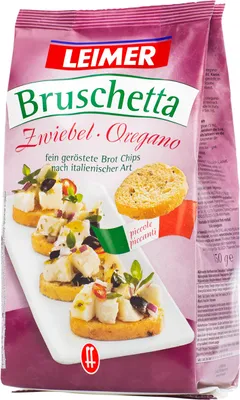 Image de Leimer Bruschetta chips de pain grillé oignon et origan 150g