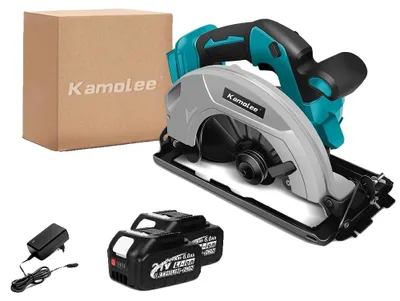 Obrázok produktu pre Kotúčová píla, bezdrôtová prevádzka, kompatibilná s 18 V/21 V batériami, 2x6,0 Ah batéria, EU-b