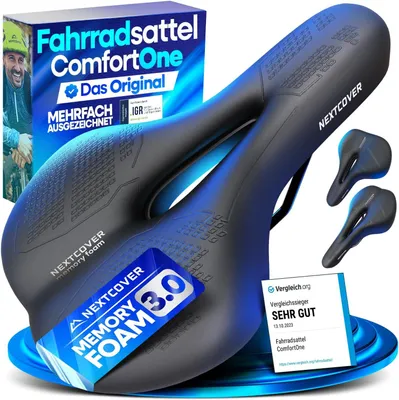 Produktbild von NEXTCOVER® Fahrradsattel - Das Original - mit Memory-Foam 3.0 I maximaler Fahrkomfort I ergonomischer Fahrrad Sattel für Damen & Herren