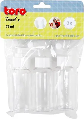 Zdjęcie produktu dla Zestaw Podróżnych Butelek Kosmetycznych, 3Szt, 3,8X9,8Cm
