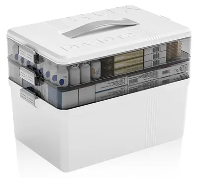 Produktbild von Medikamentenbox große Kapazität - Medikamentenorganizer mit Griff - 3 Etagen - Verstellbar - Multifunktionale Medikamentenaufbewahrungsbox - 34 x 24 x 22 cm