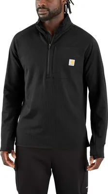 Image de Carhartt Hommes Sweatshirt Mock Neck Half-Zip T-Shirt | 106423, Couleur:black, Taille:L